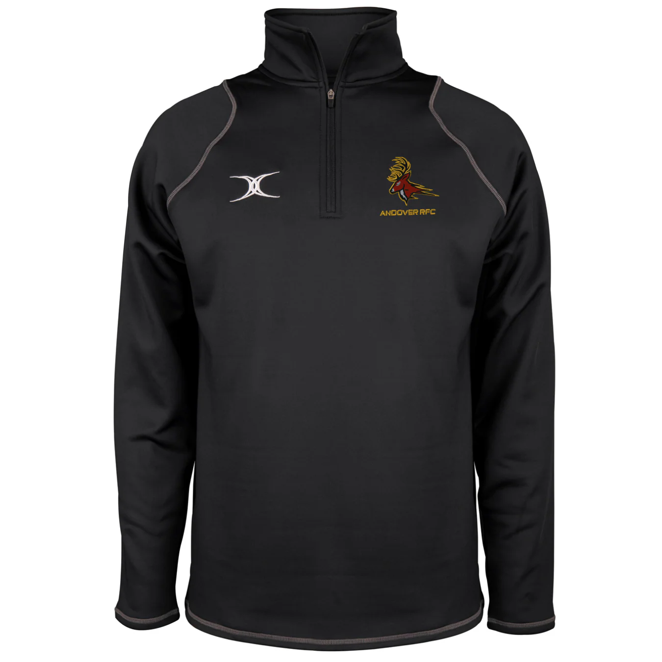 Andover RFC Senior's Black Quest Mens 1/4 Zip Fleece