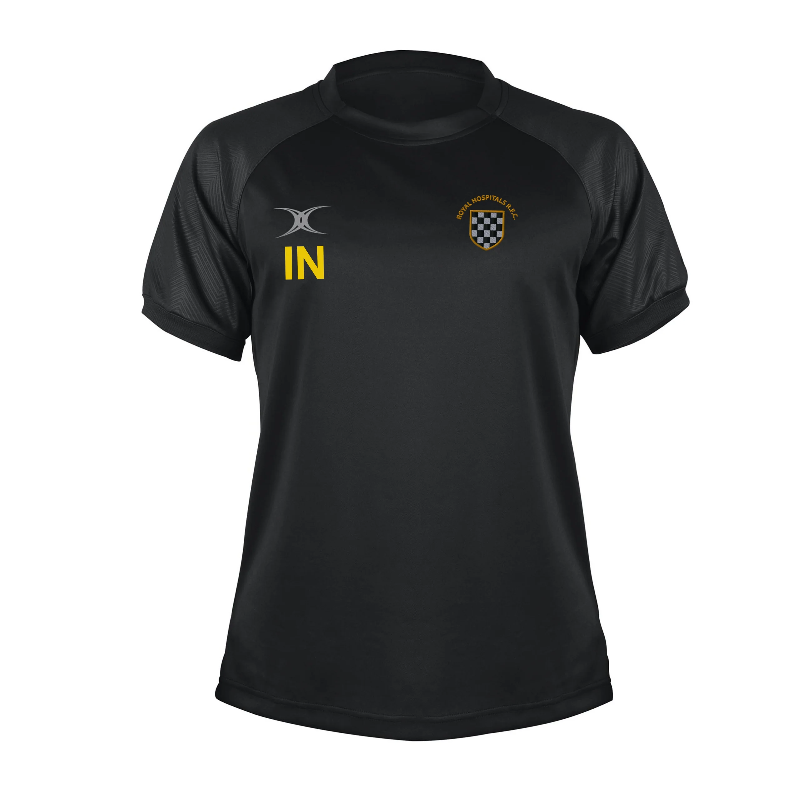 Barts and The London Rugby Football Club Senior's Black Evo S/S Tee Shirt