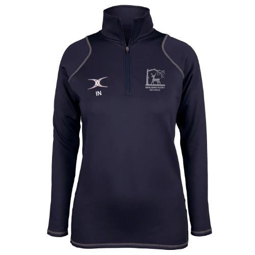 Berkshire Rugby Referees Society Ladies Dark Navy Quest 1/4 Zip Fleece