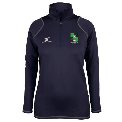 Boroughmuir RFC Adult's Dark Navy Quest Ladies 1/4 Zip Fleece