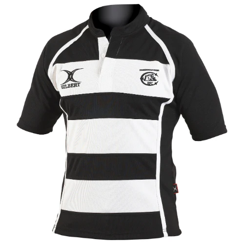 Cumbernauld RFC Junior Black / White Xact II Hooped Shirt