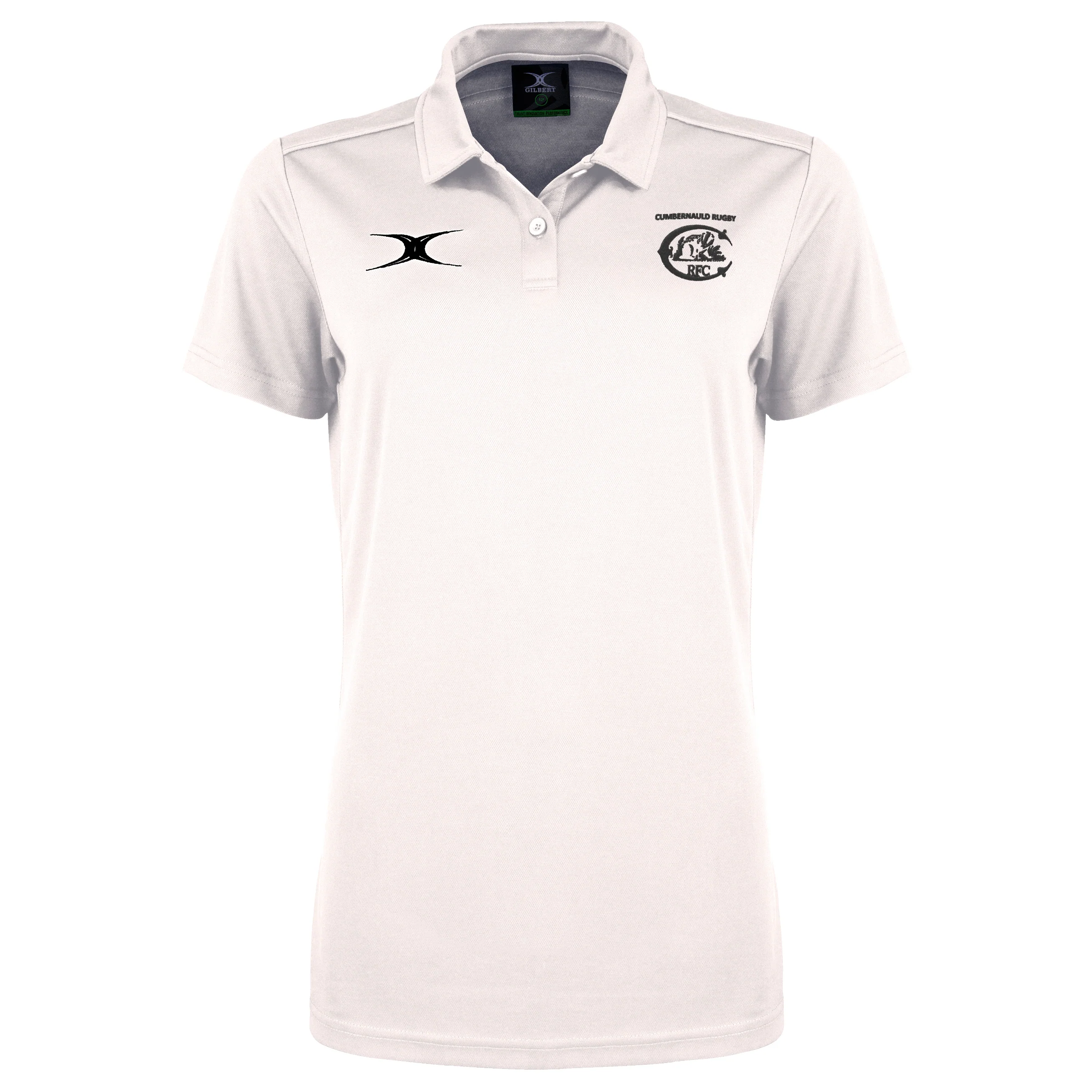 Cumbernauld RFC Junior's White Photon II S/S Polo Shirt