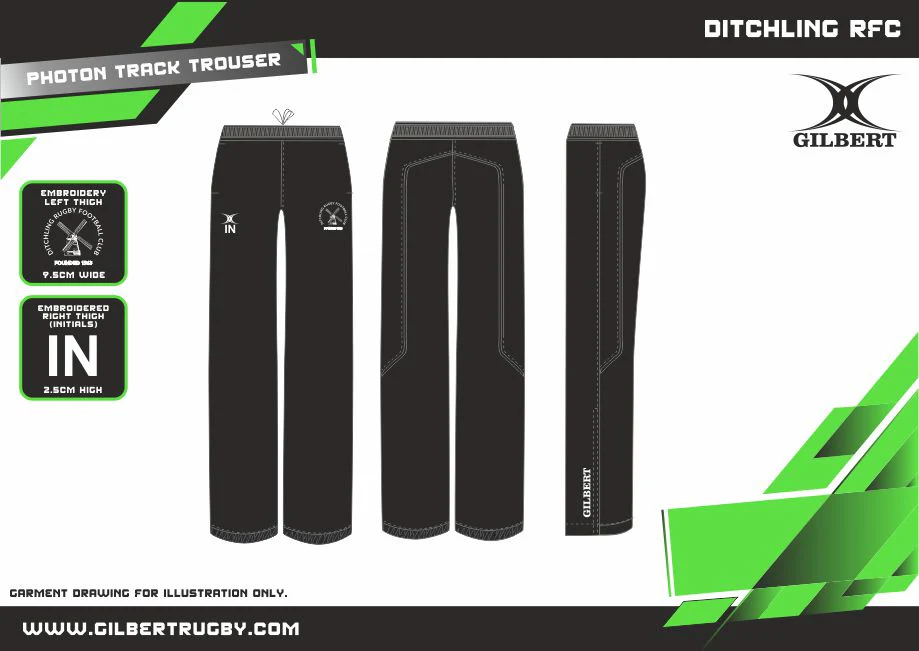 Ditchling RFC Adult's Black Photon Trousers - Image 2