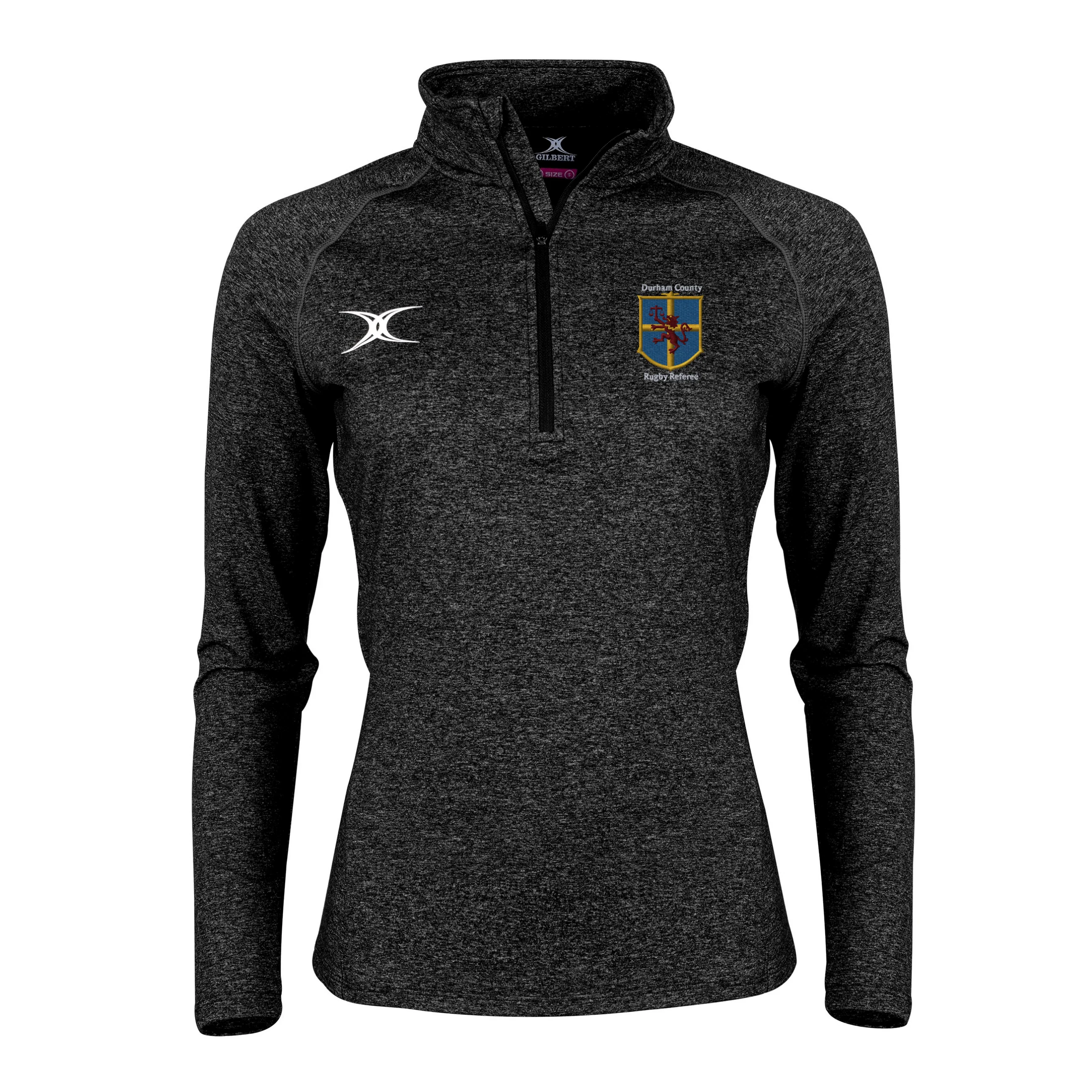 Durham County Rugby Referee Women's Black Synergie Warm Up Top