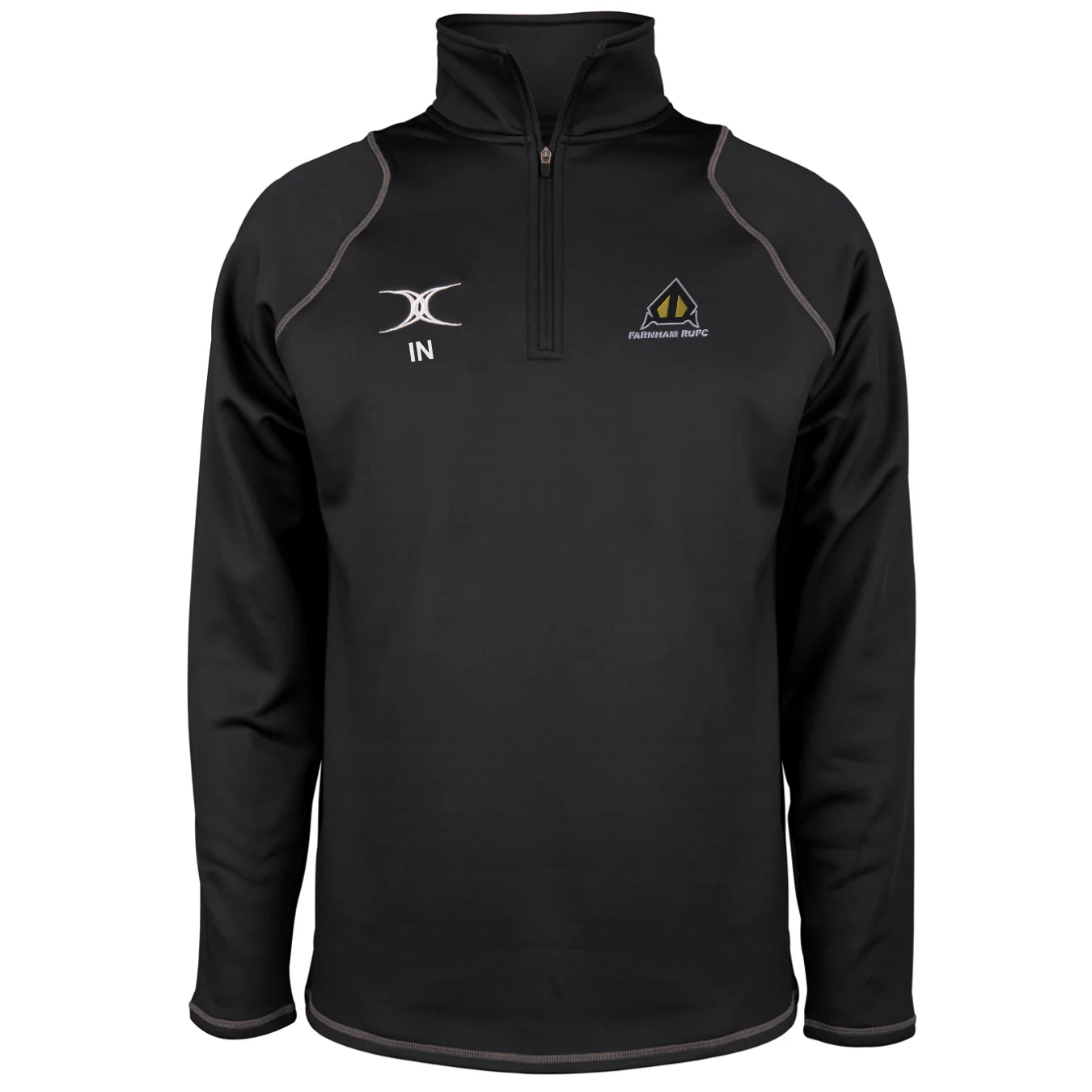 Farnham RUFC Junior's Black Quest Mens 1/4 Zip Fleece