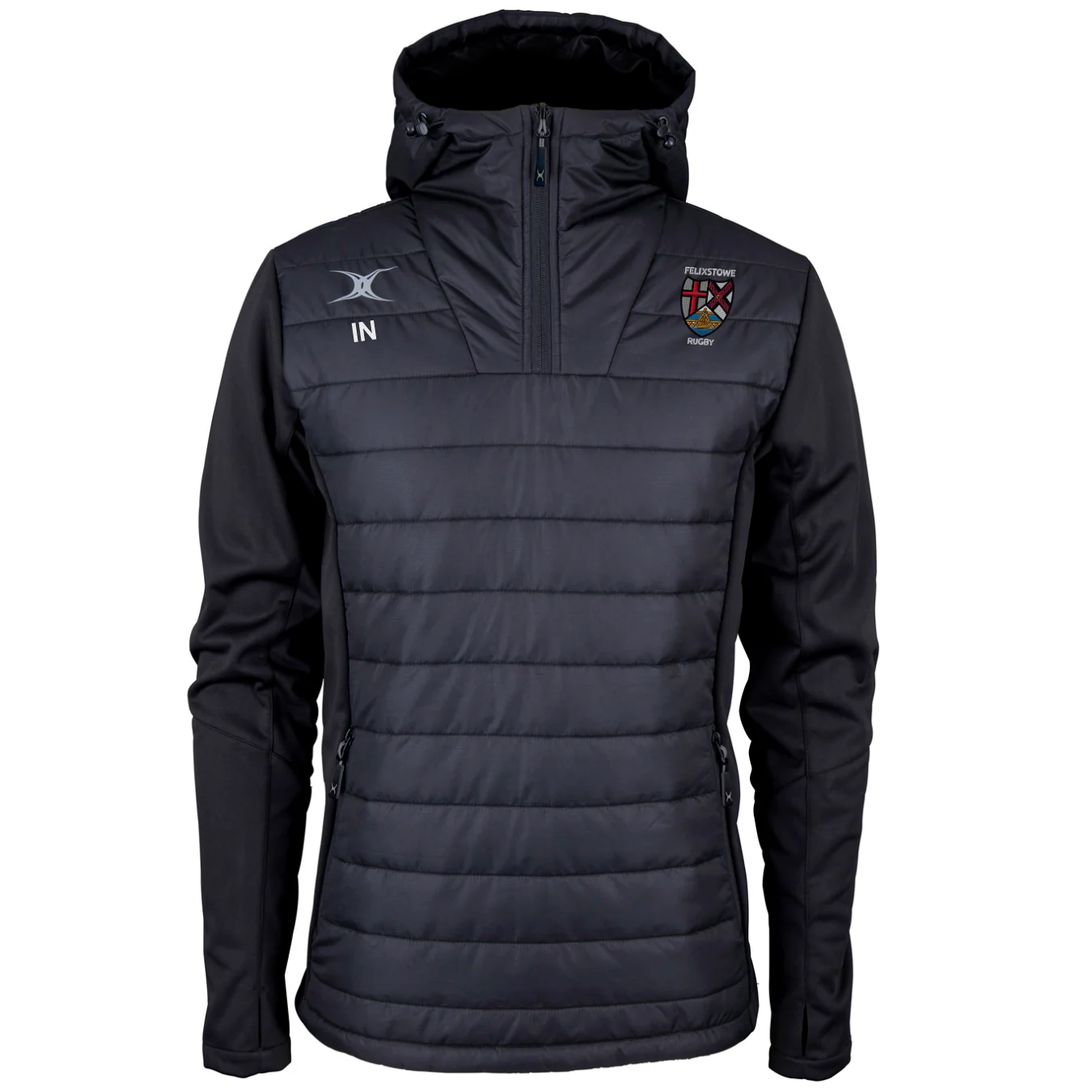 Felixstowe RFC Senior's Black Pro Active Quater Zip Jacket
