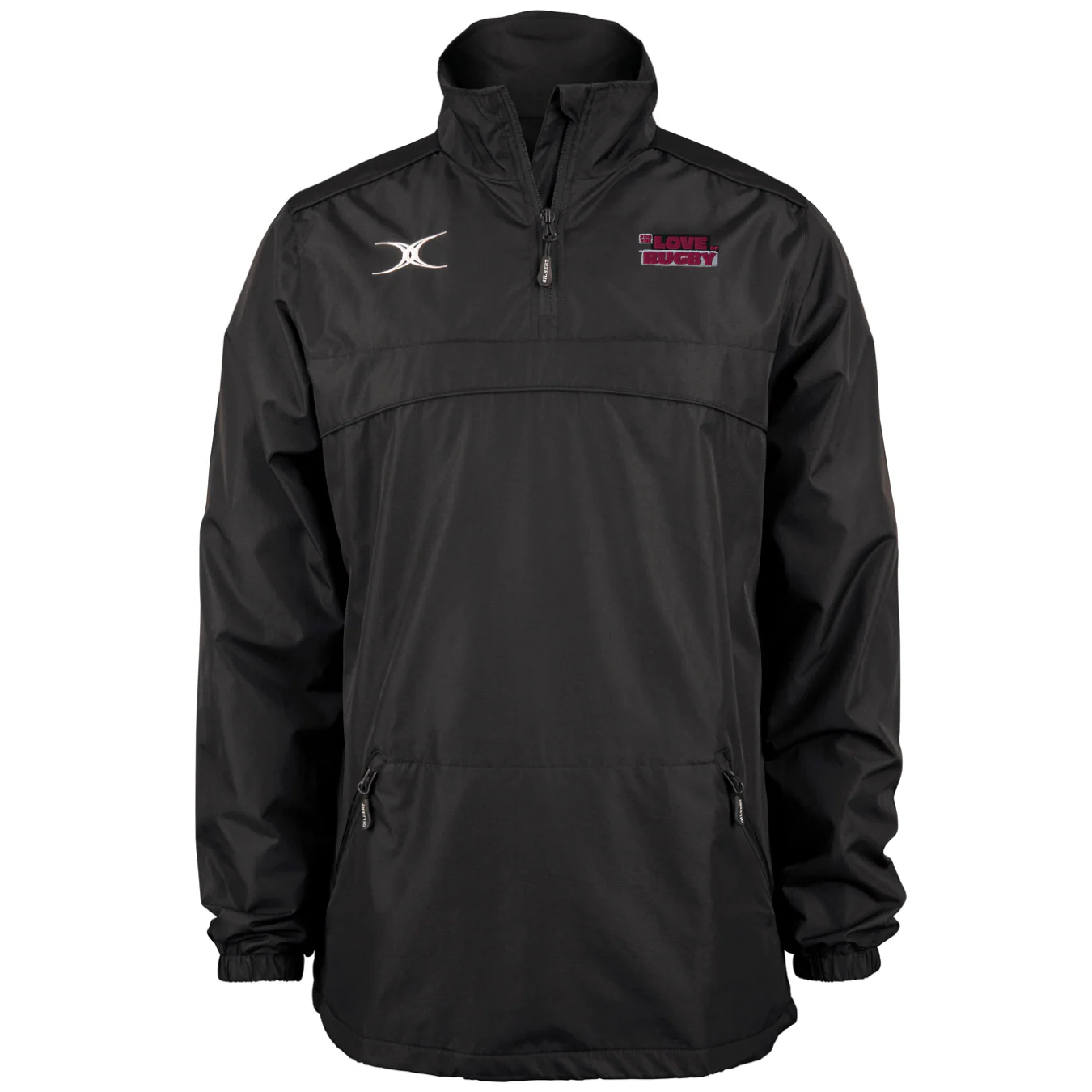 For The Love Of Rugby Junior's Black Photon Mens 1-4 Zip Jacket