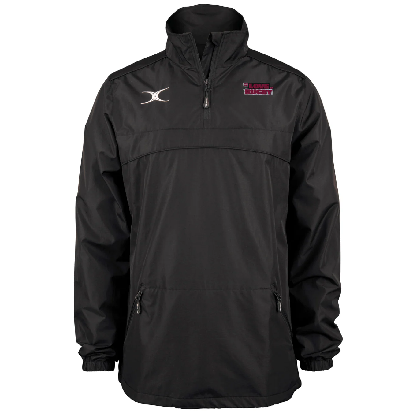 For The Love Of Rugby Senior's Black Photon Mens 1-4 Zip Jacket