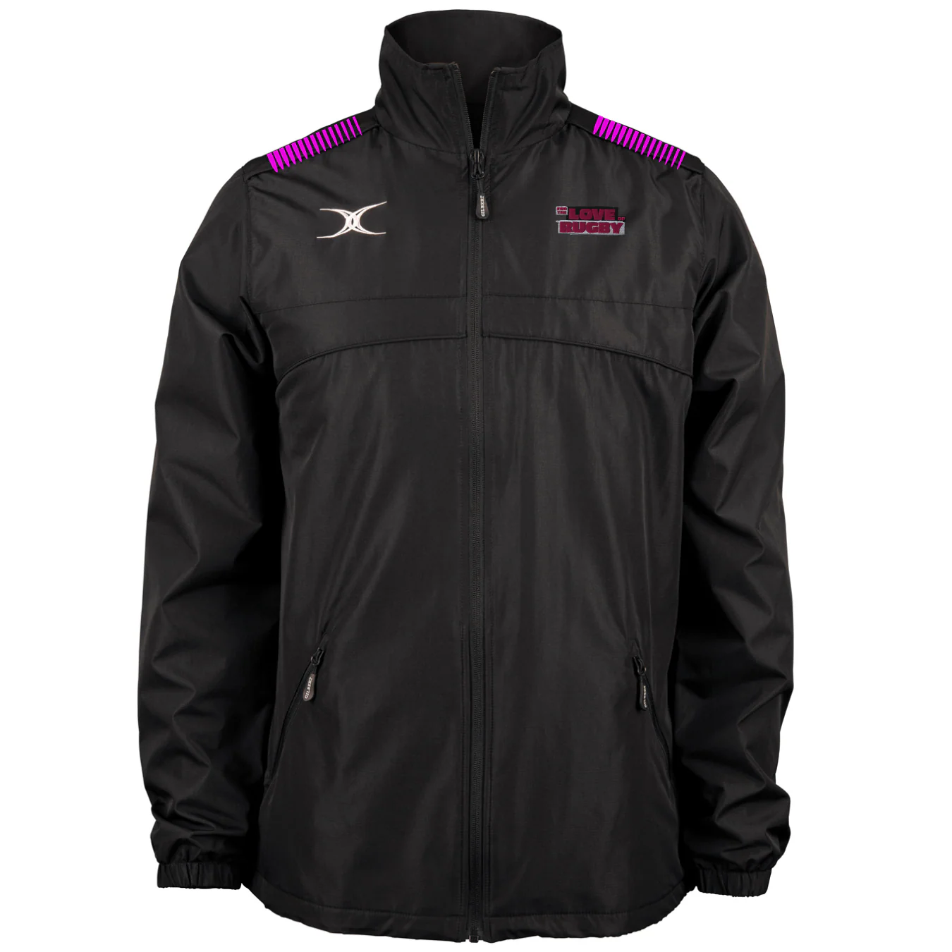 For The Love Of Rugby Senior's Black Photon Mens Full Zip Jacket