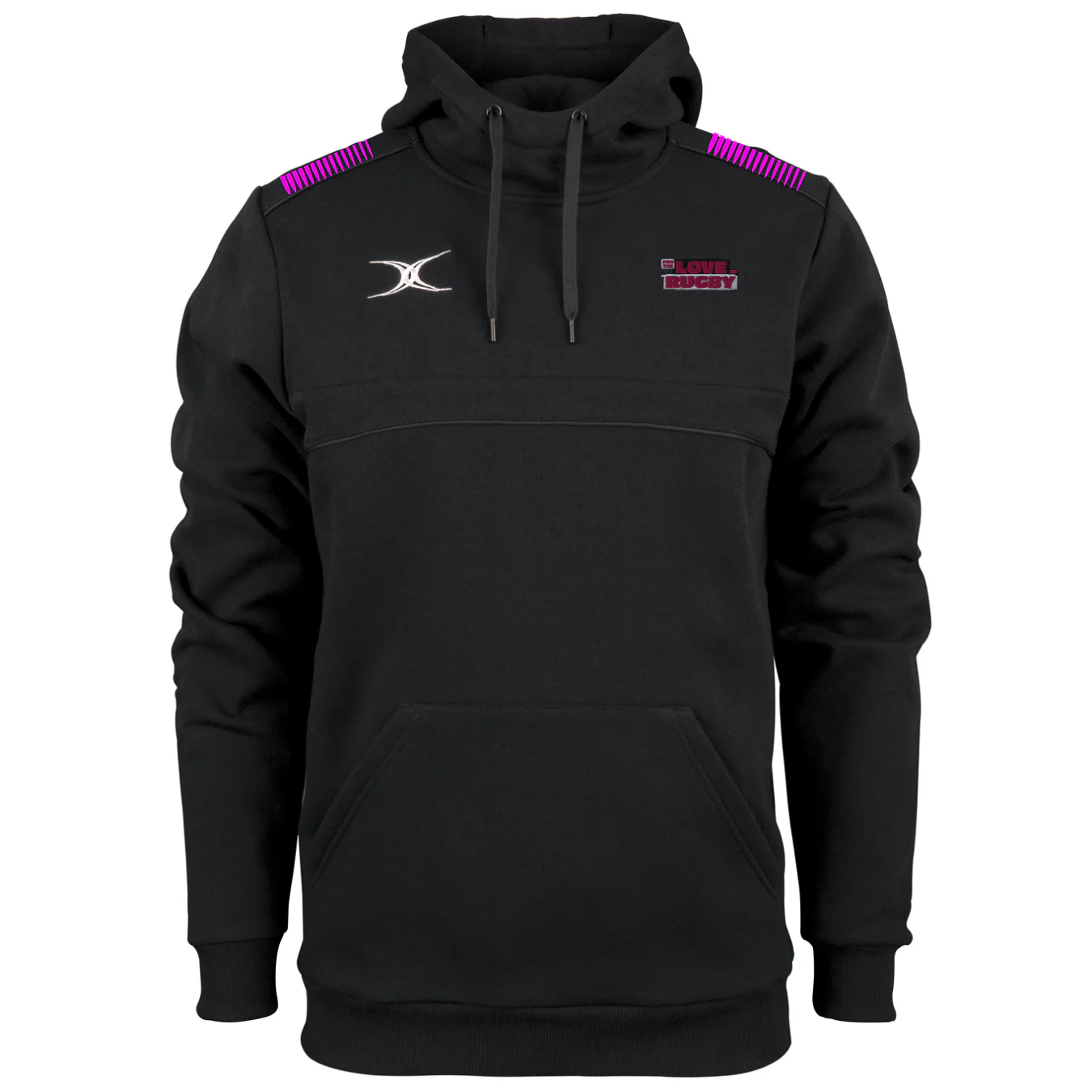For The Love Of Rugby Senior's Black Photon Mens Hoodie