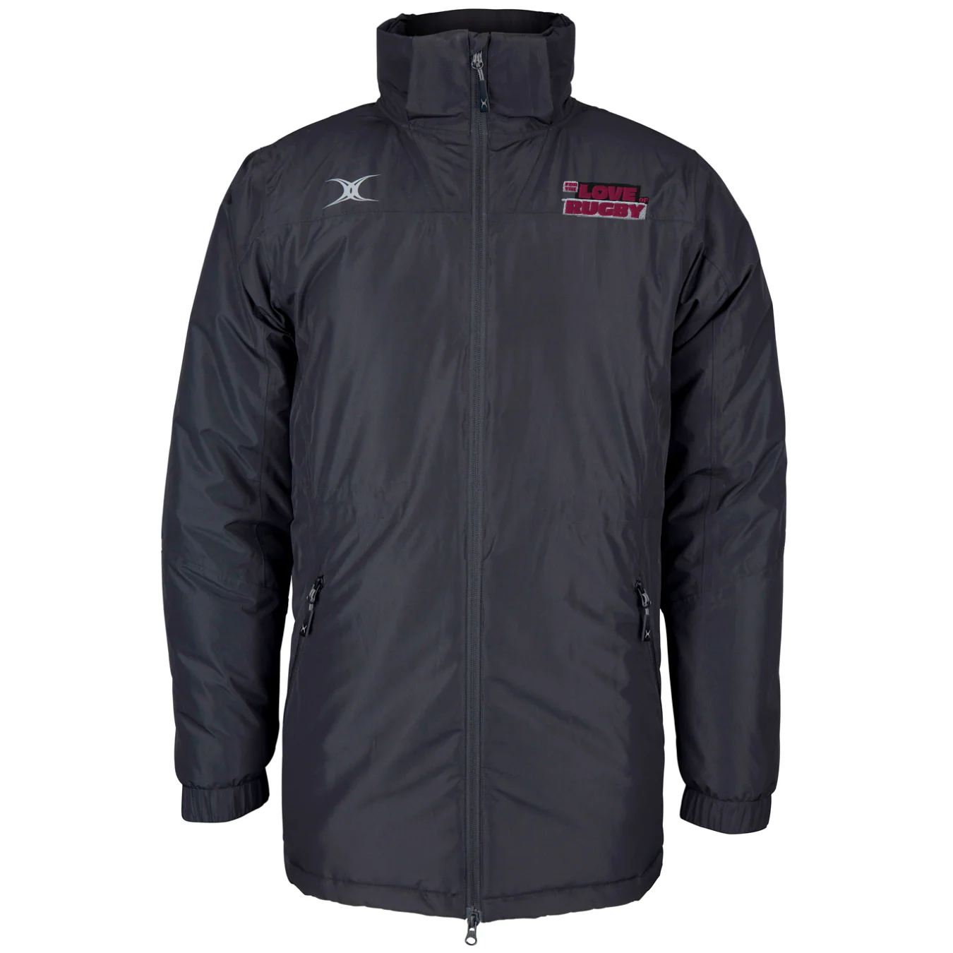 For The Love Of Rugby Senior's Black Pro All-Weather Jacket - Image 2