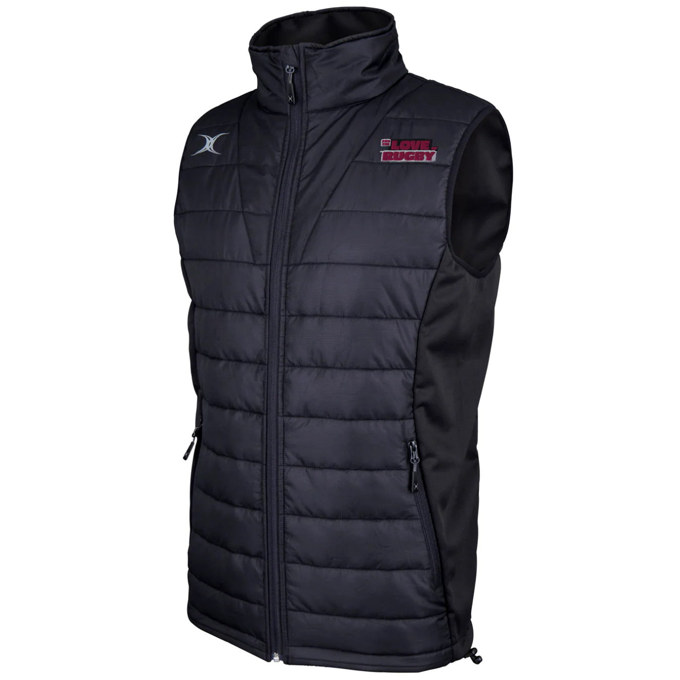 For The Love Of Rugby Senior's Black Pro Mens Body Warmer