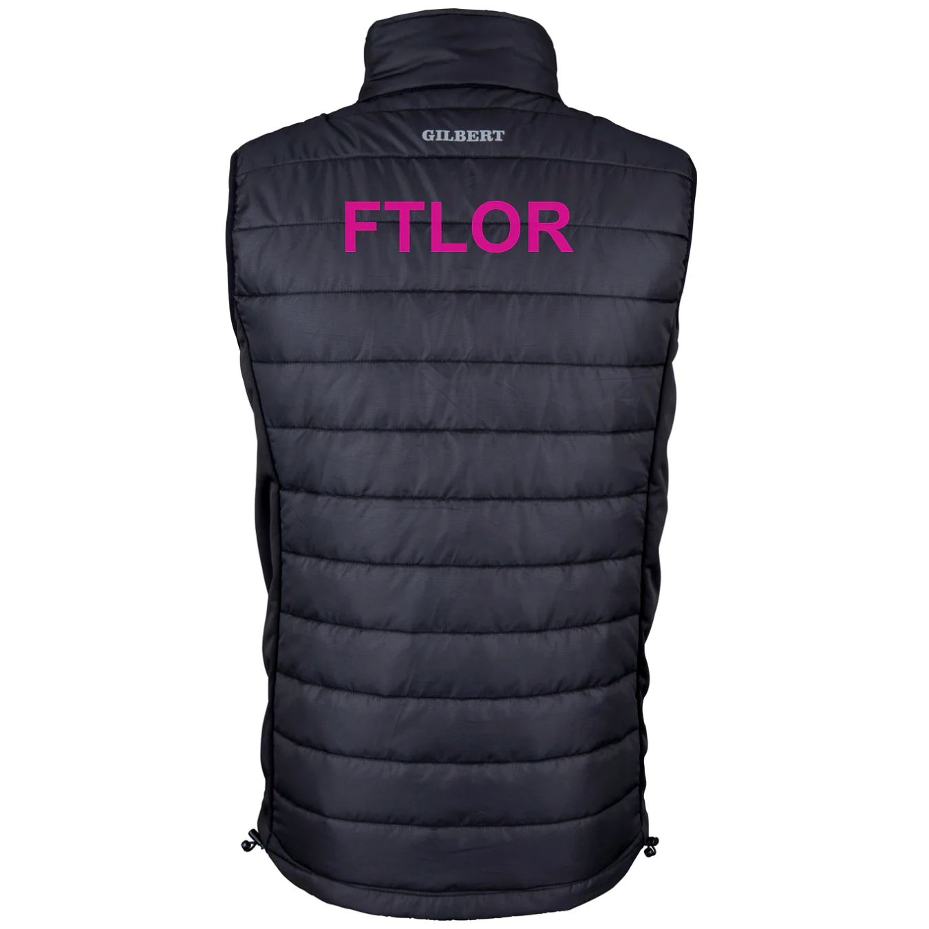For The Love Of Rugby Senior's Black Pro Mens Body Warmer - Image 2