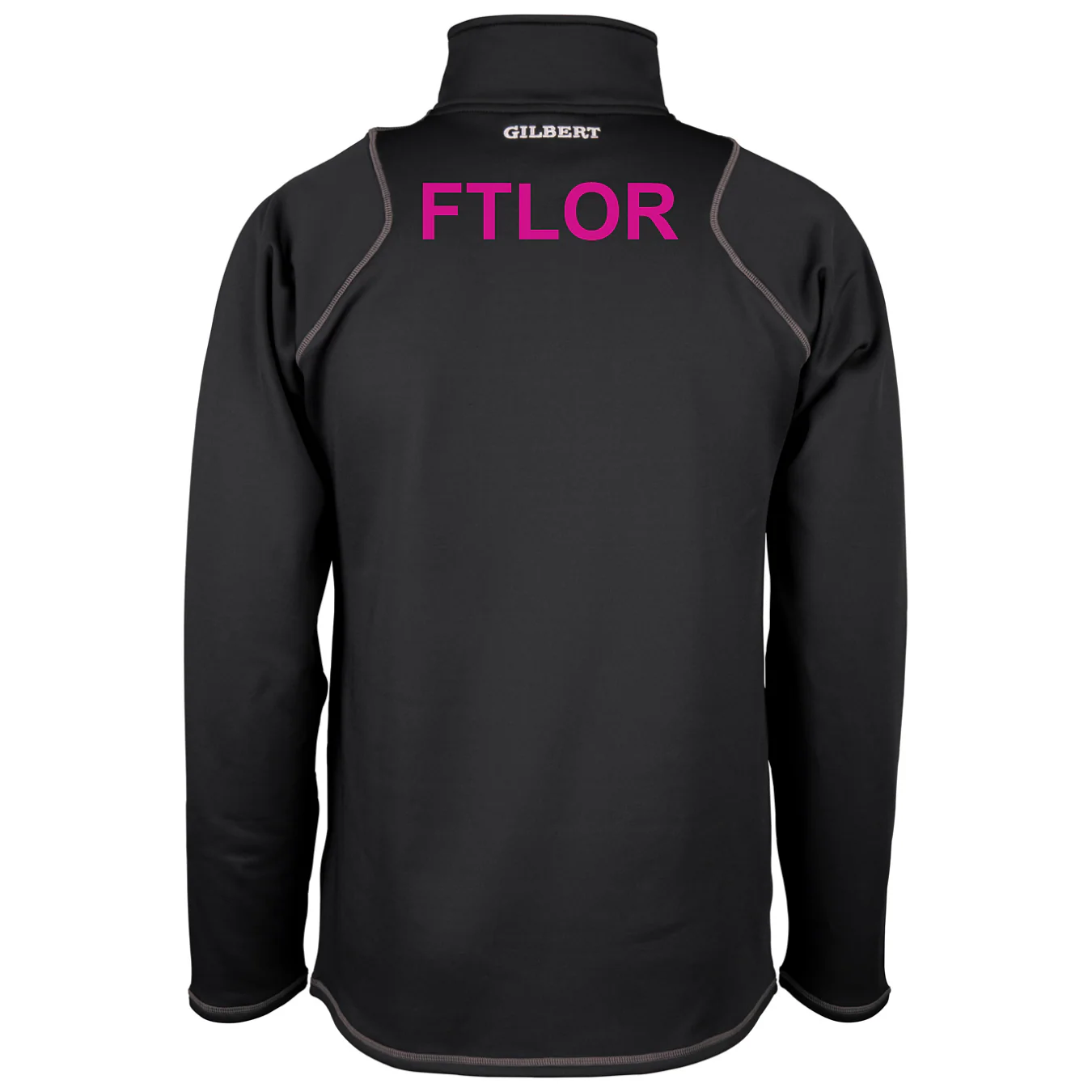 For The Love Of Rugby Senior's Black Quest Mens 1/4 Zip Fleece - Image 2