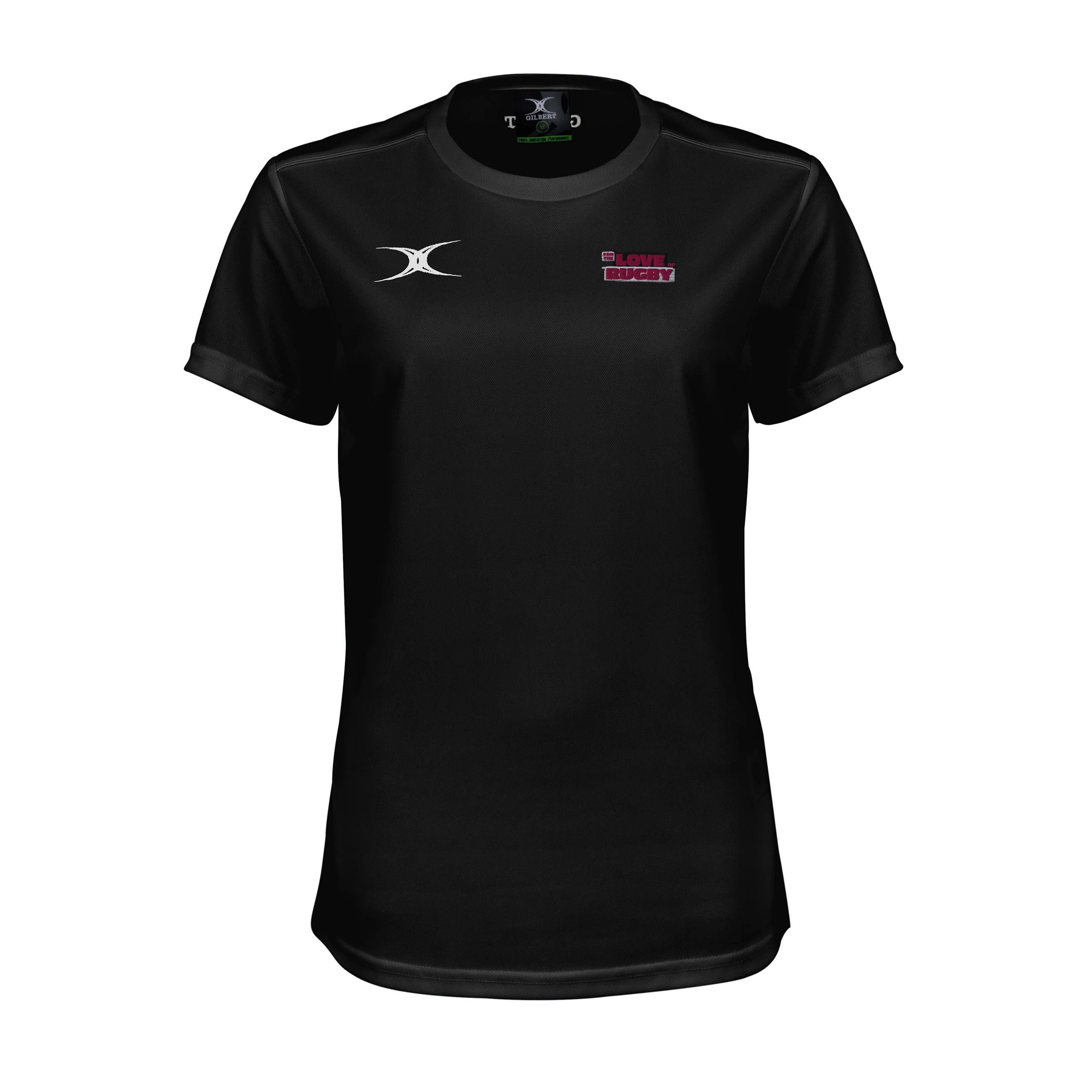 For The Love Of Rugby Women's Black Photon II Short Sleeve T-Shirt