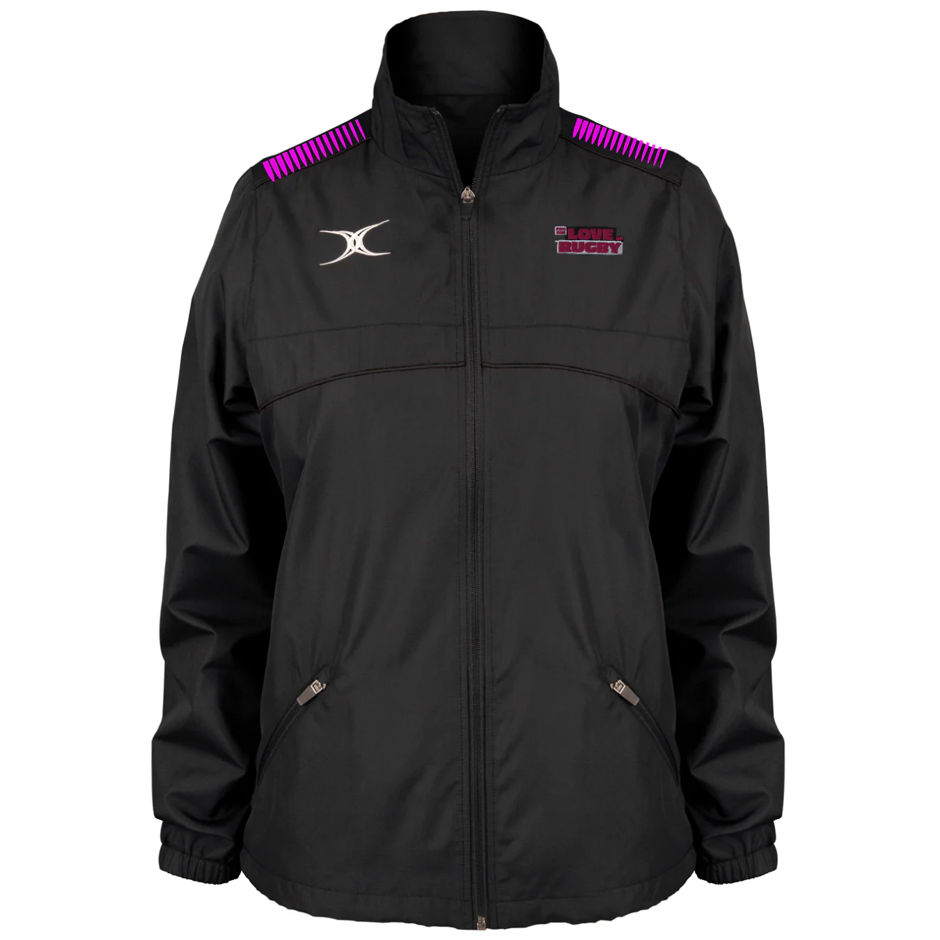 For The Love Of Rugby Women's Black Photon Ladies Full Zip Jacket