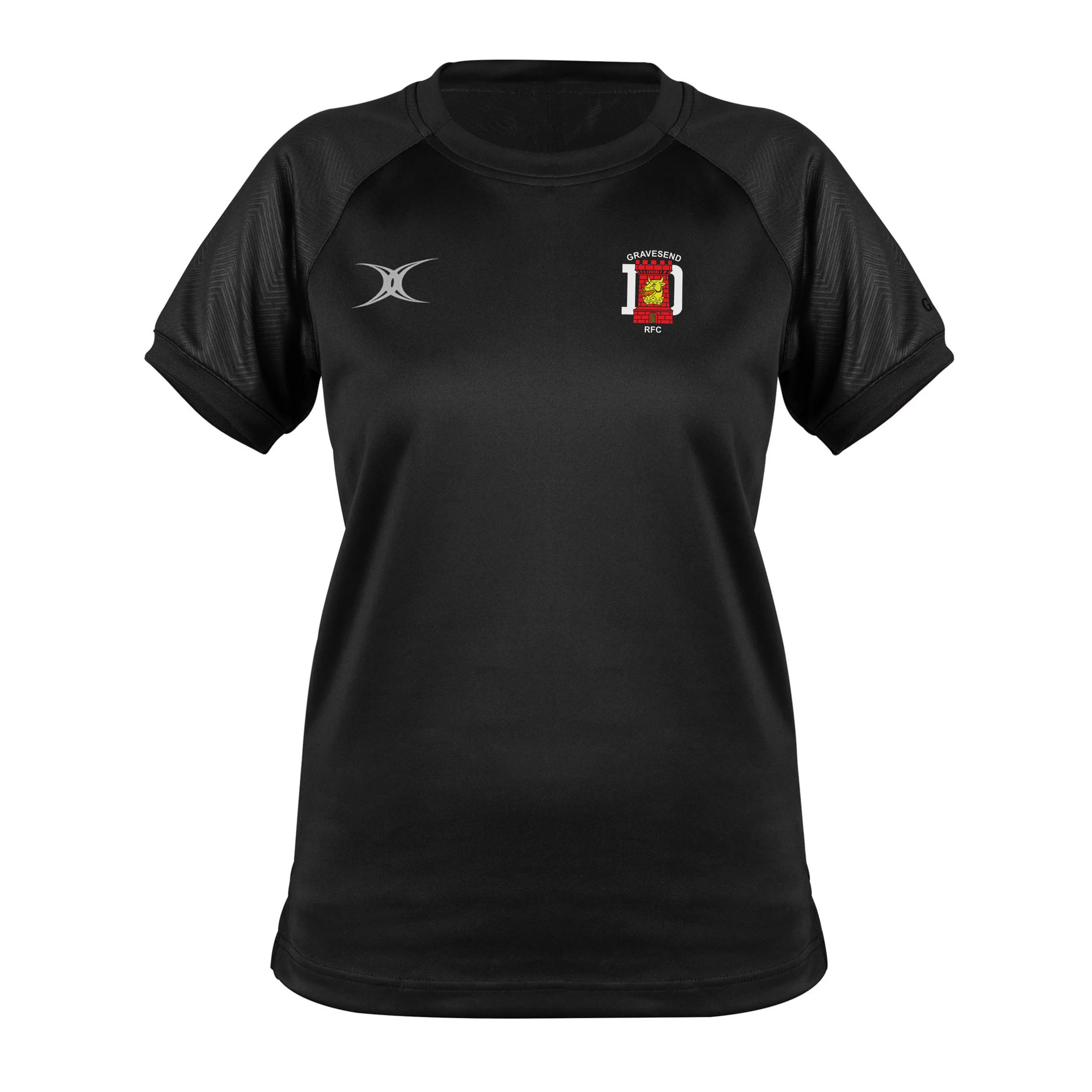 Gravesend RFC Women's Black Evo S/S Tee Shirt