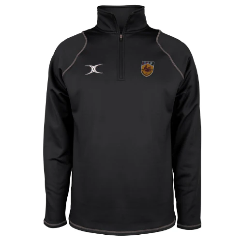 Harrogate RUFC Child's Black Quest 1/4 Zip Fleece