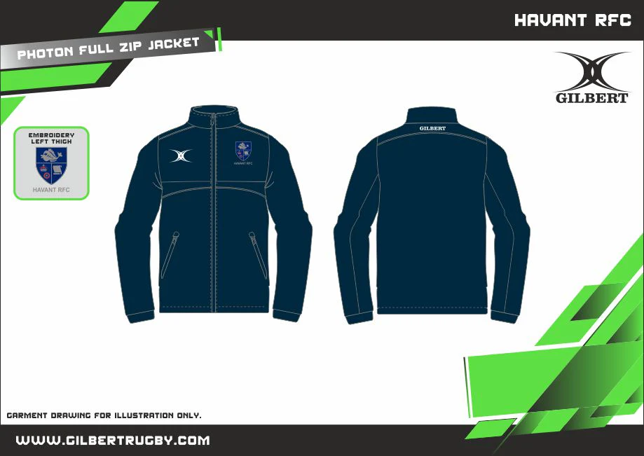 Havant Rugby Football Club Ltd Adult's Dark Navy Photon Full Zip Jacket - Image 2