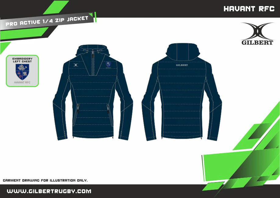 Havant Rugby Football Club Ltd Adult's Dark Navy Pro Active Quarter Zip - Image 2