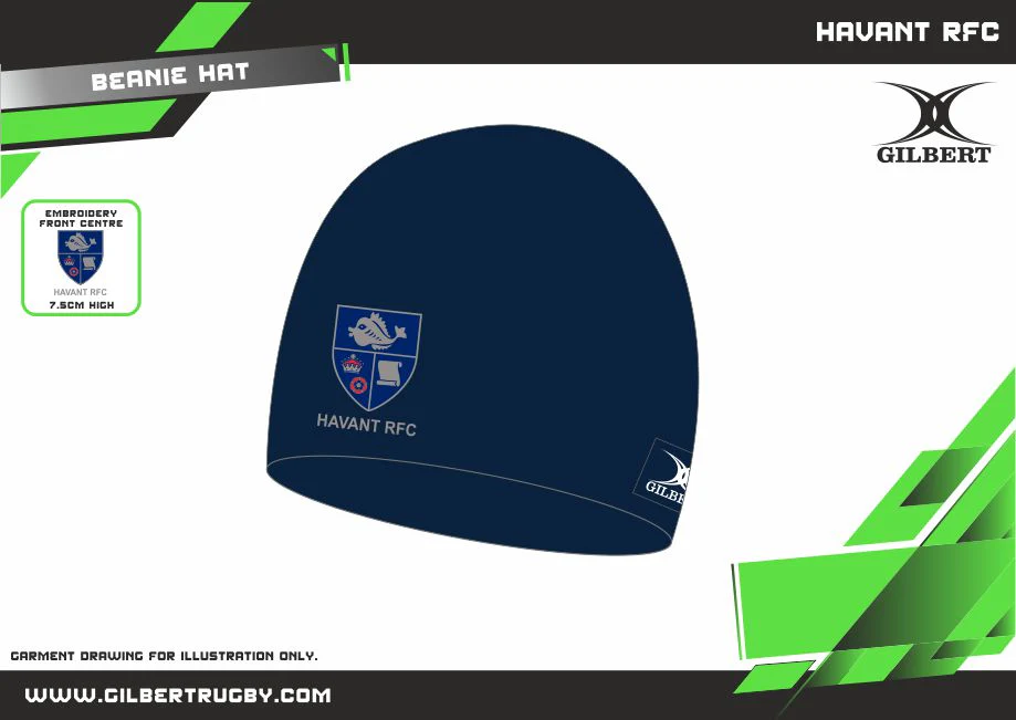 Havant Rugby Football Club Ltd 's Navy Beanie Hat - Image 2