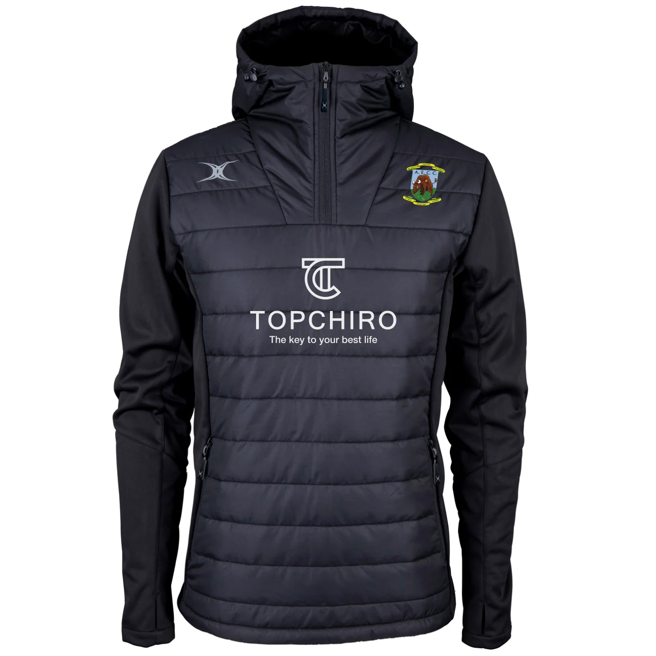 Health Sciences University RFC Senior's Black Pro Active Quater Zip Jacket