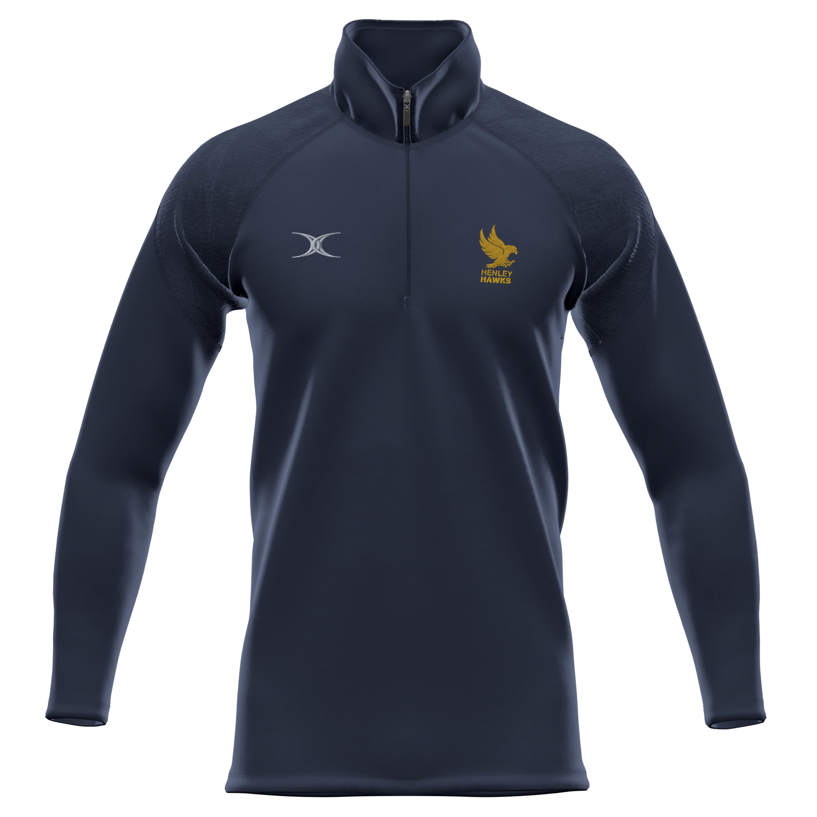 Henley Hawks RFC Junior's Dark Navy GTS 1/4 Zip Fleece