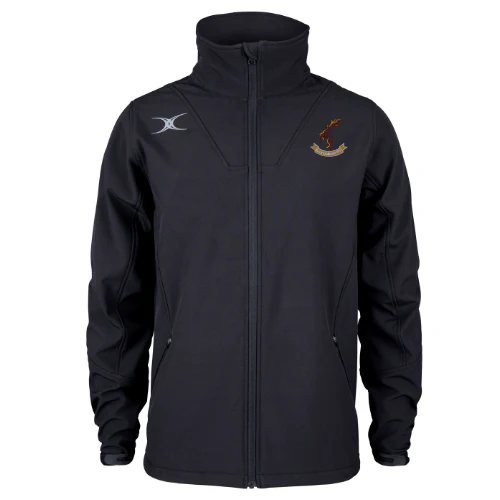 Hook and Odiham RFC Adult's Black Pro Soft Shell Full Zip Jacket - Image 2