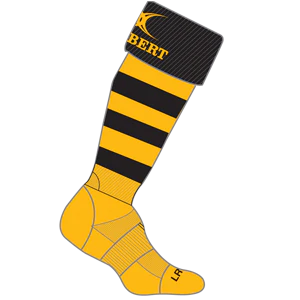LLandaff North RFC Adult's Amber / Black Kryten II Socks