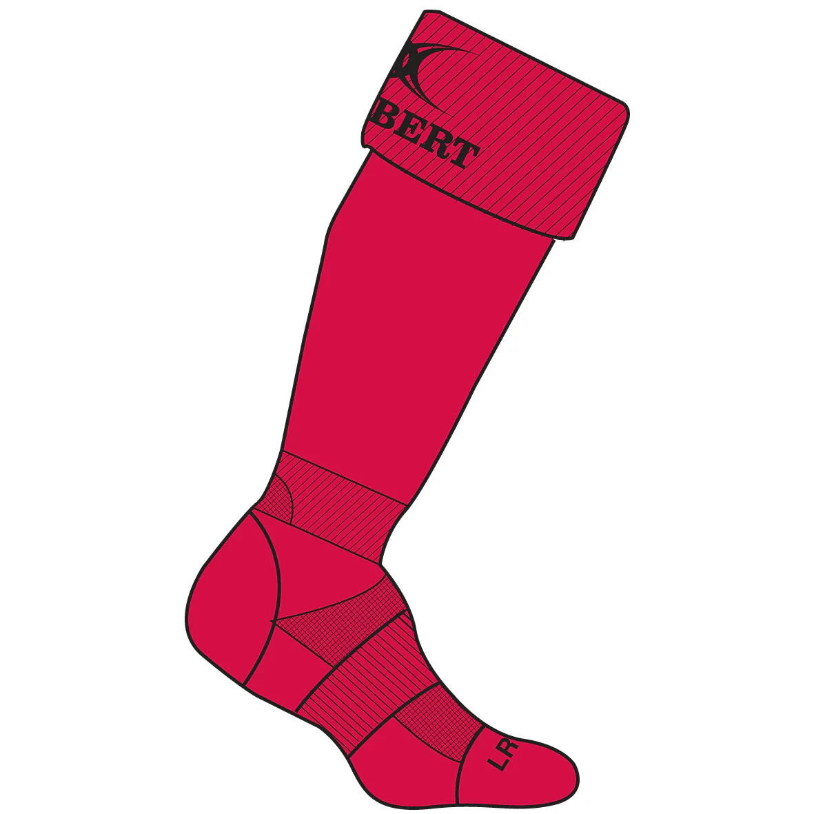 London Scottish F.C. Adult's Red Kryten II Socks - Image 2