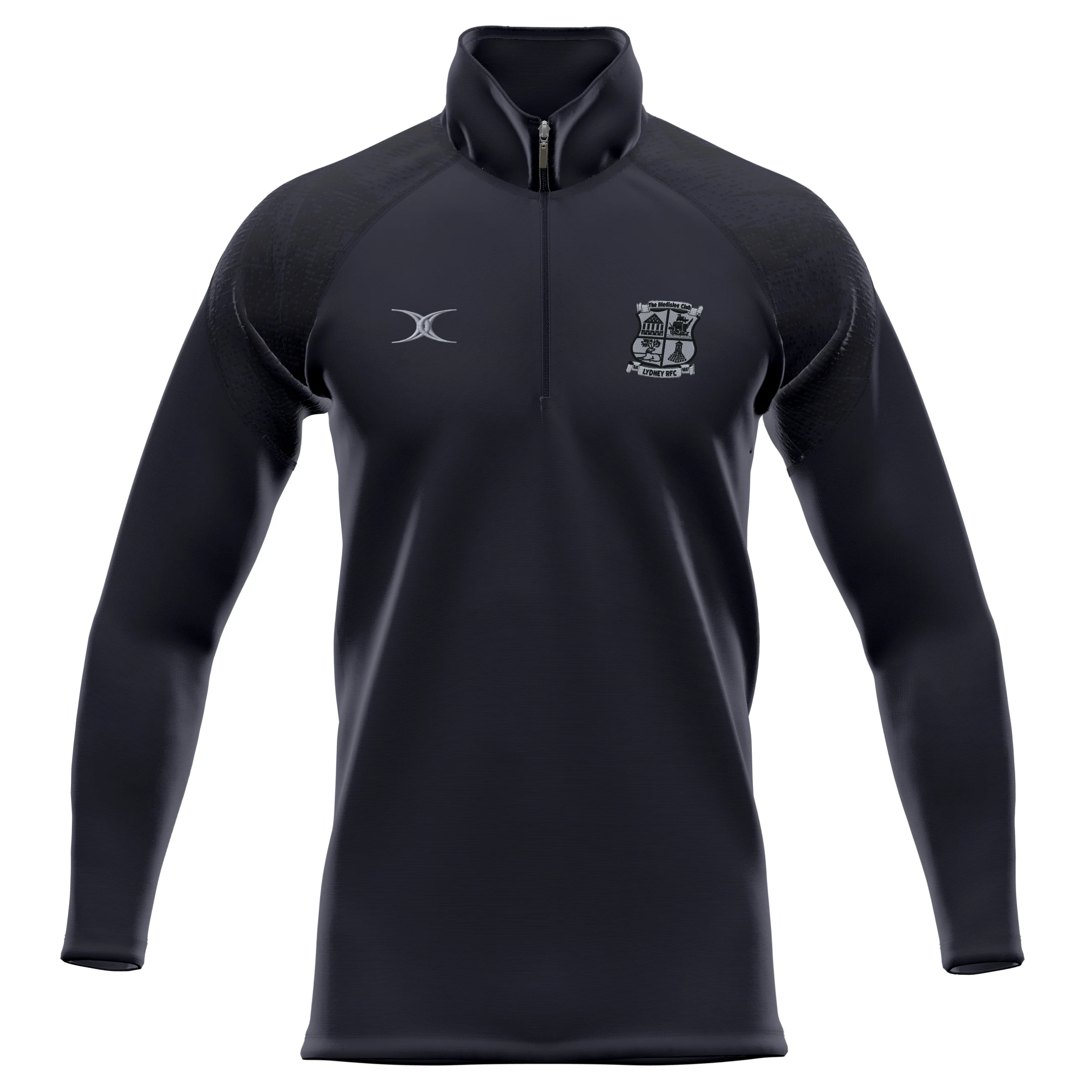 Lydney RFC Junior's Black GTS 1/4 Zip Fleece