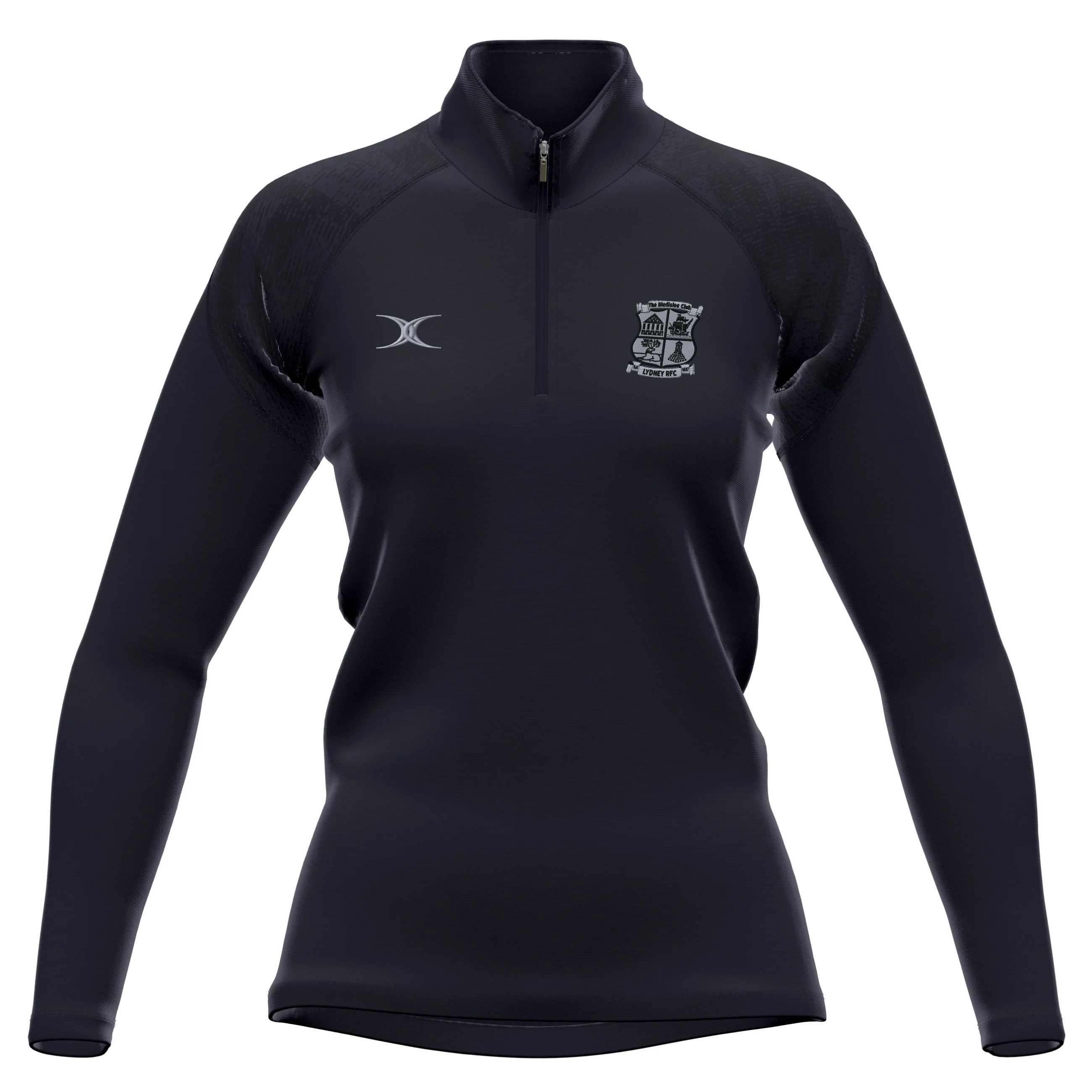 Lydney RFC Women's Black GTS 1/4 Zip Fleece