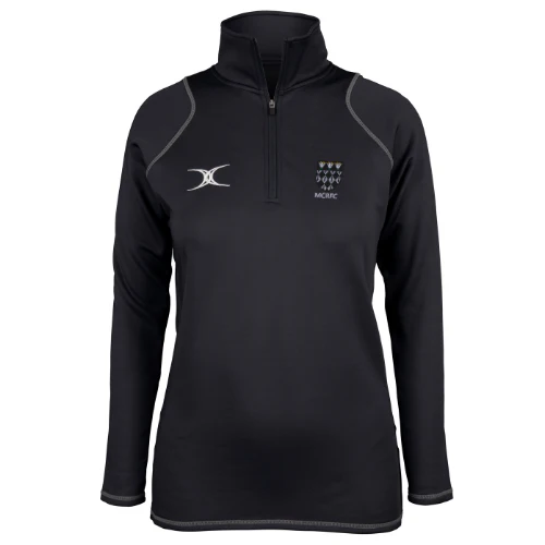 Magdalen College Rugby Adult's Black Quest Ladies 1/4 Zip Fleece