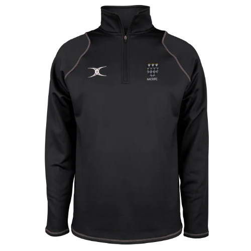 Magdalen College Rugby Adult's Black Quest Mens 1/4 Zip Fleece
