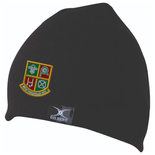 New Tredegar RFC 's Black Beanie Hat-Adult