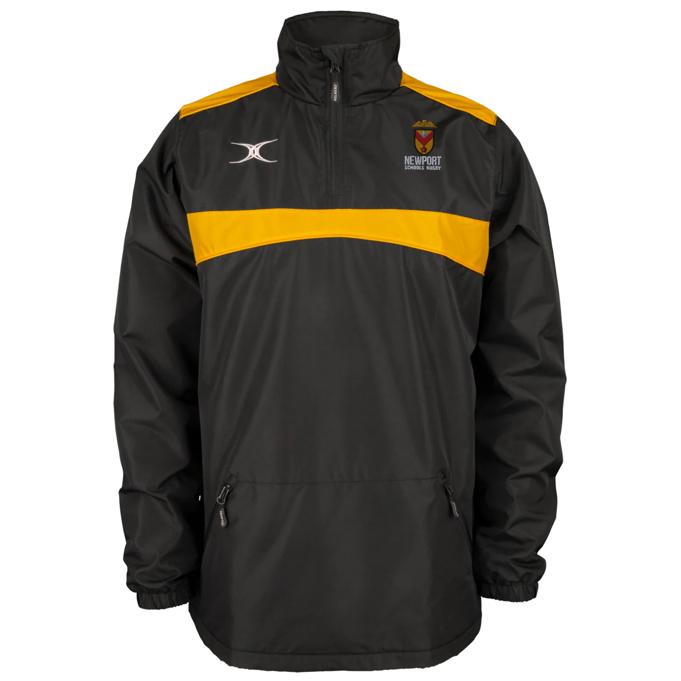 Newport Schools Rugby Senior's Black / Gold Photon Mens 1-4 Zip Jacket