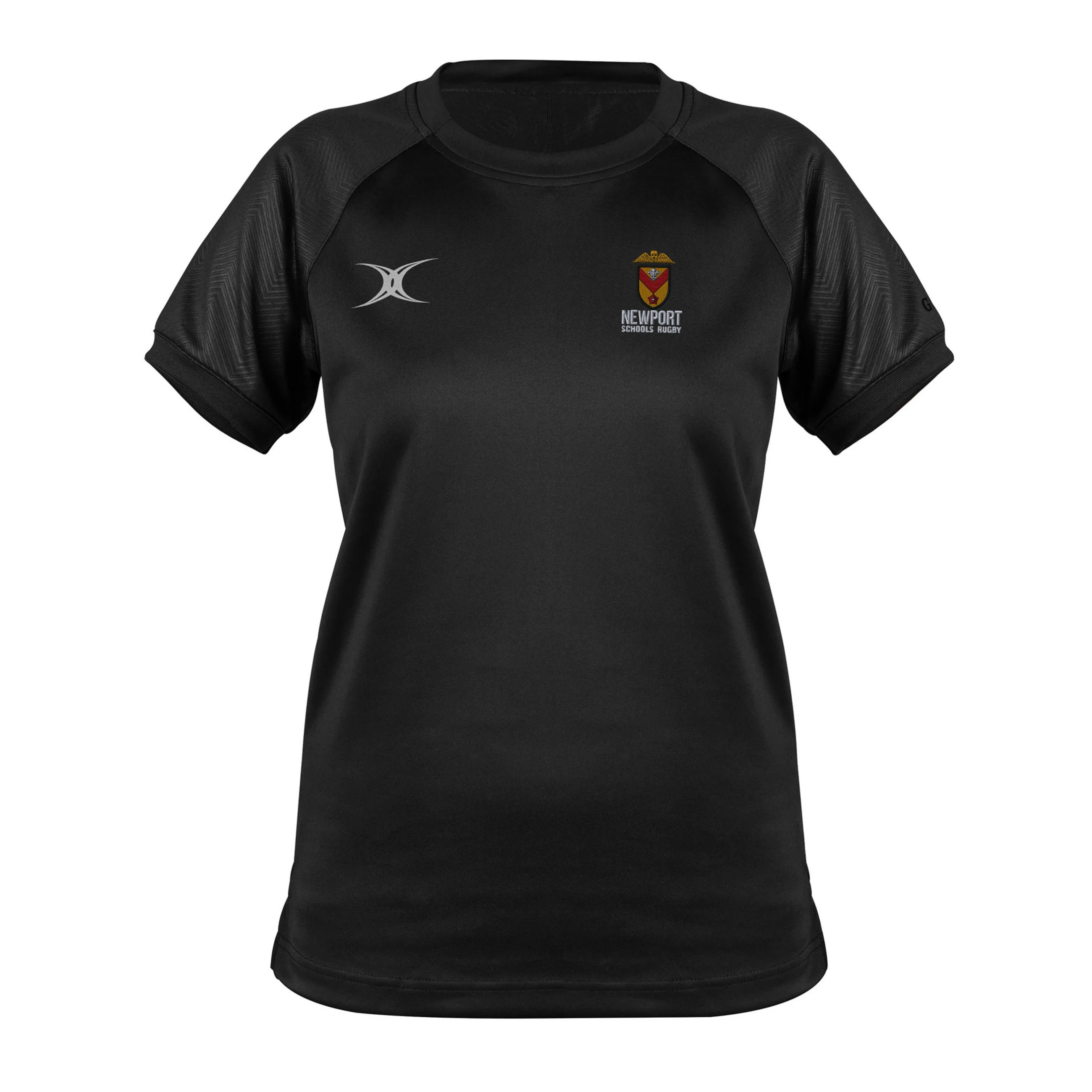 Newport Schools Rugby Women's Black Evo S/S Tee Shirt