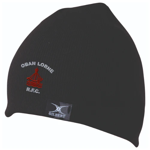 Oban Lorne RFC 's Black Beanie Hat-Adult