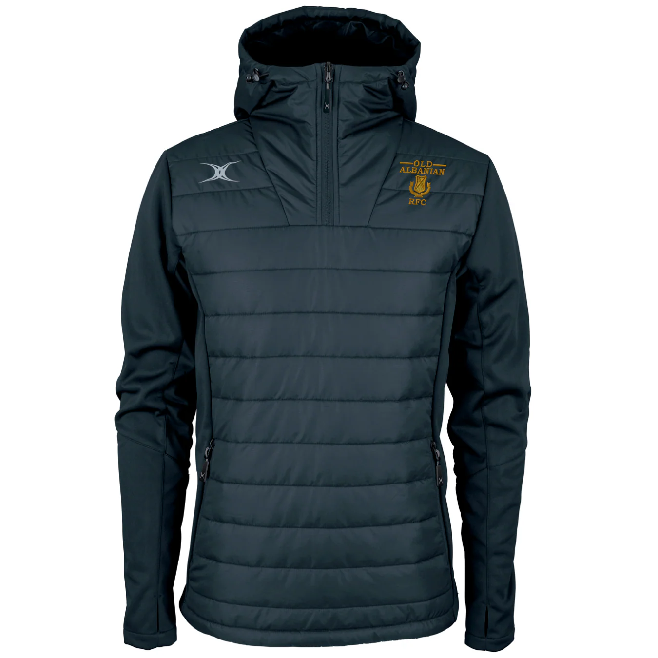 Old Albanians RFC Senior's Dark Navy Pro Active Quater Zip Jacket - Image 2