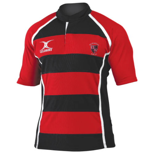 Old Brodleians RUFC Adult's Red / Black Xact Hooped Shirt