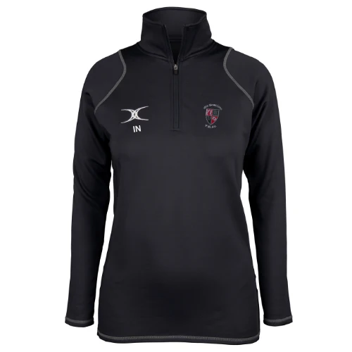 Old Brodleians RUFC Women's Black Quest 1/4 Zip Fleece (Initials)