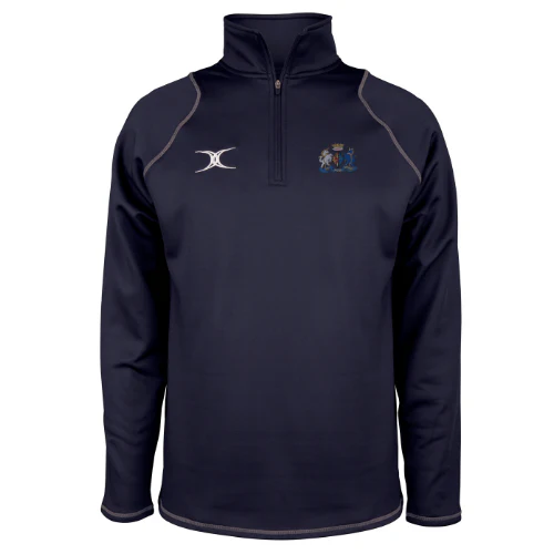 Old Grammarians RFC Adult's Dark Navy Quest Mens 1/4 Zip Fleece