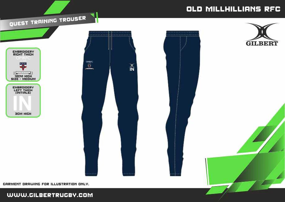 Old Millhillians RFC Child's Dark Navy Quest Training Trousers - Image 2