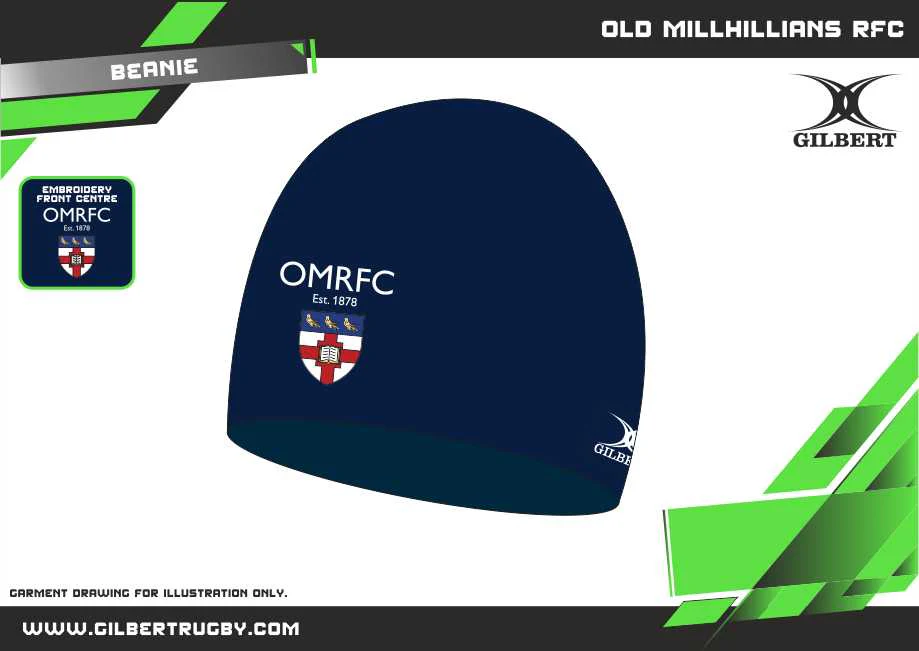 Old Millhillians RFC 's Navy Beanie Hat - Image 2