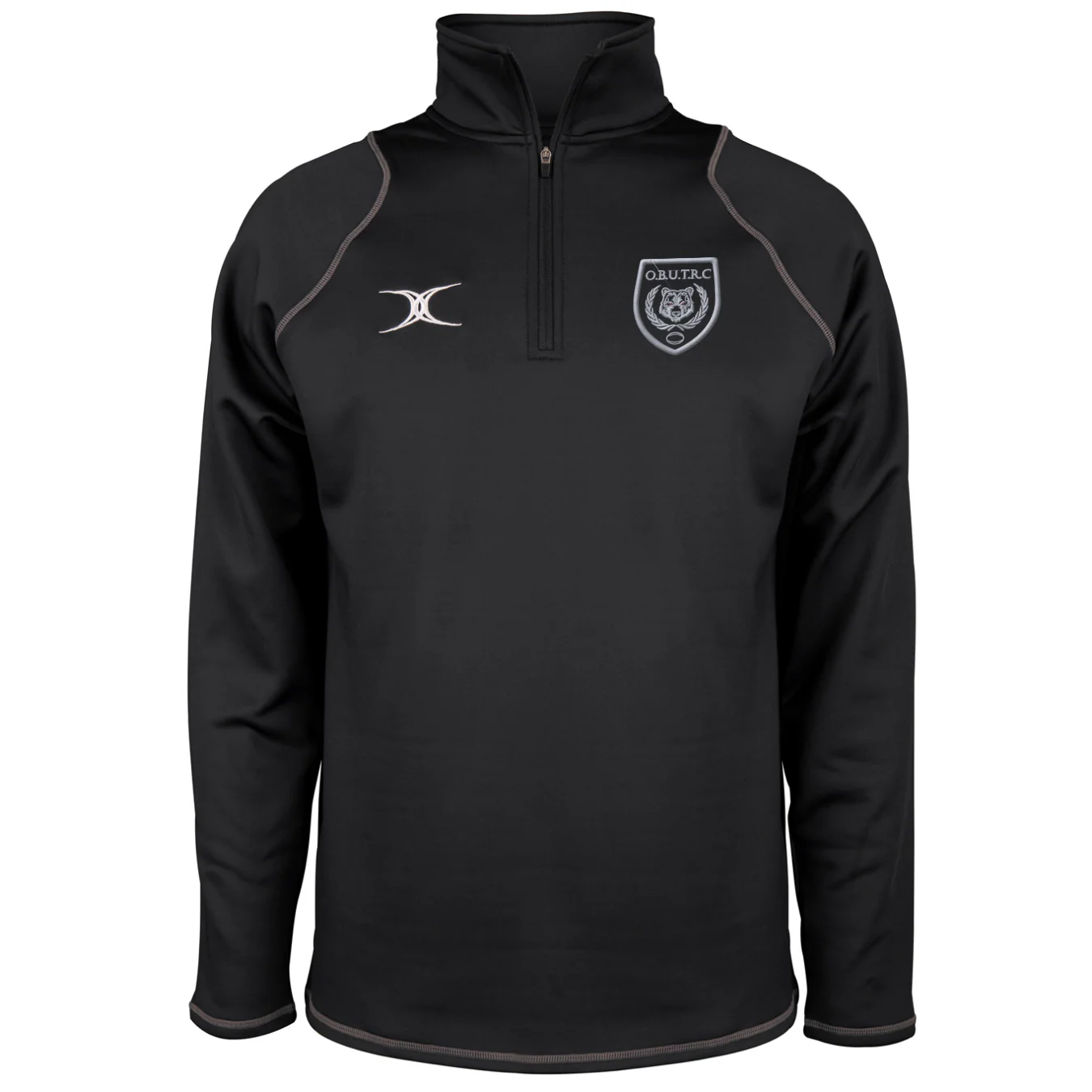 Oxford Brooks University TRC Senior's Black Quest Mens 1/4 Zip Fleece