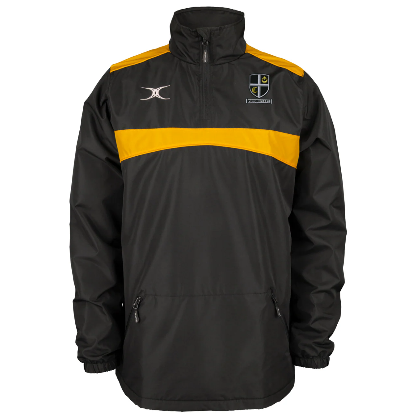 Portsmouth RFC Junior's Black / Gold Photon Mens 1-4 Zip Jacket