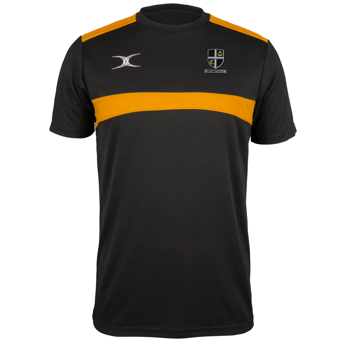 Portsmouth RFC Senior's Black / Gold Photon Mens Tee