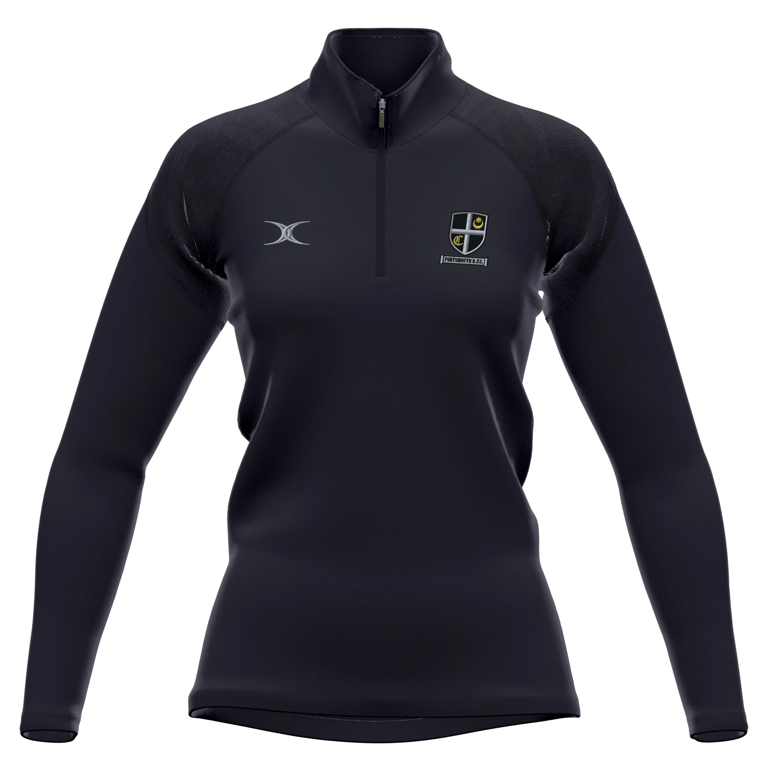 Portsmouth RFC Women's Black GTS 1/4 Zip Fleece UB