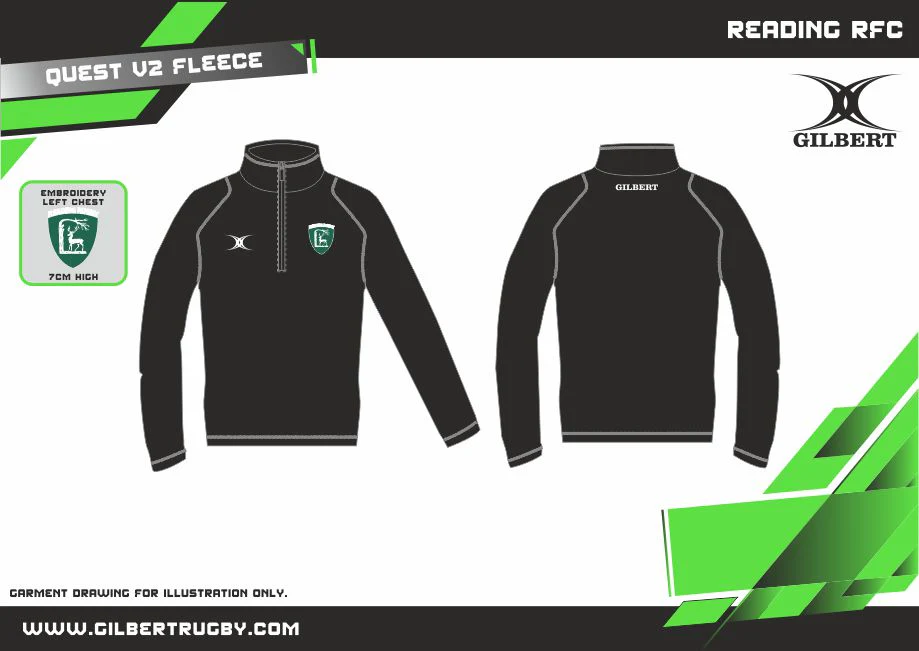 Reading RFC Child's Black Quest 1/4 Zip Fleece - Image 2