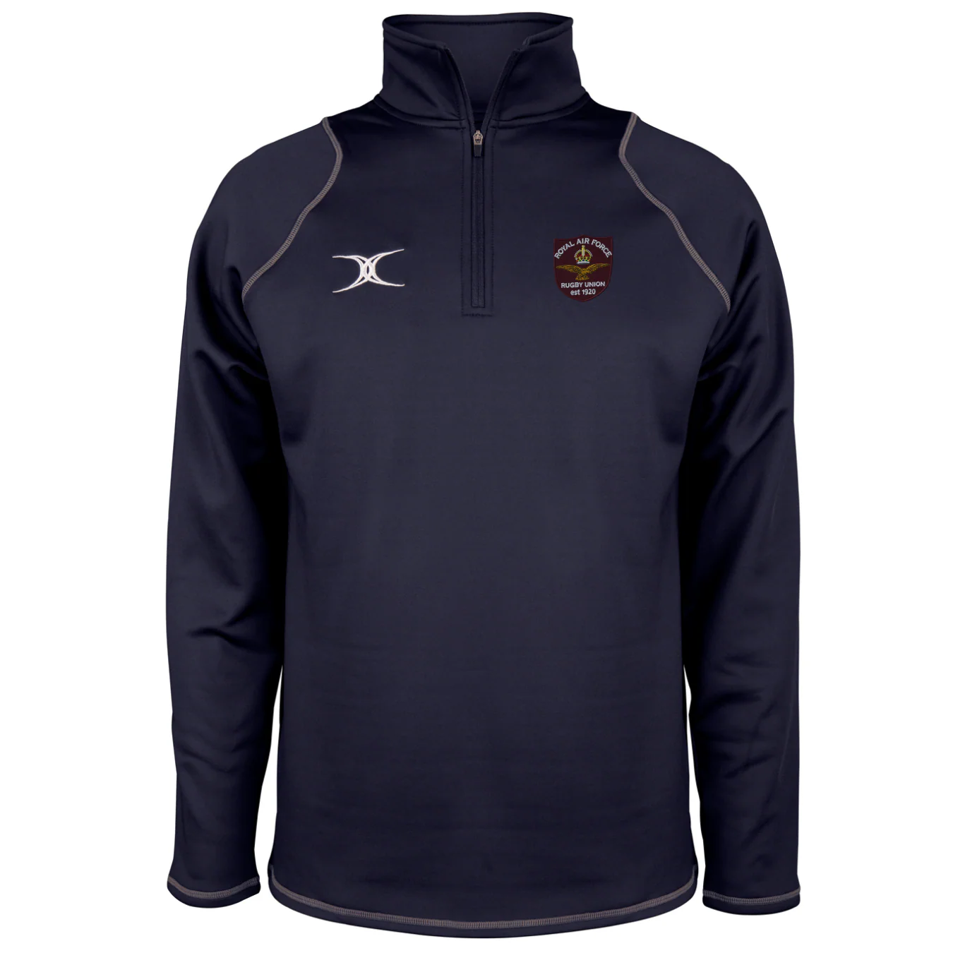 Royal Air Force Rugby Union Senior's Dark Navy Quest Mens 1/4 Zip Fleece